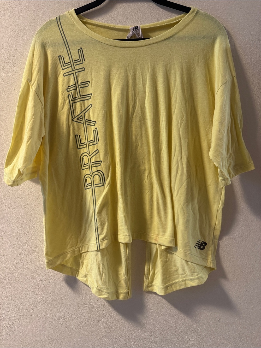 New Balance Light Yellow BREATHE Short Sleeve Performance Tee